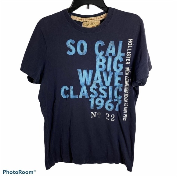 Hollister Navy Blue T-shirt Men’s Large - Picture 1 of 5